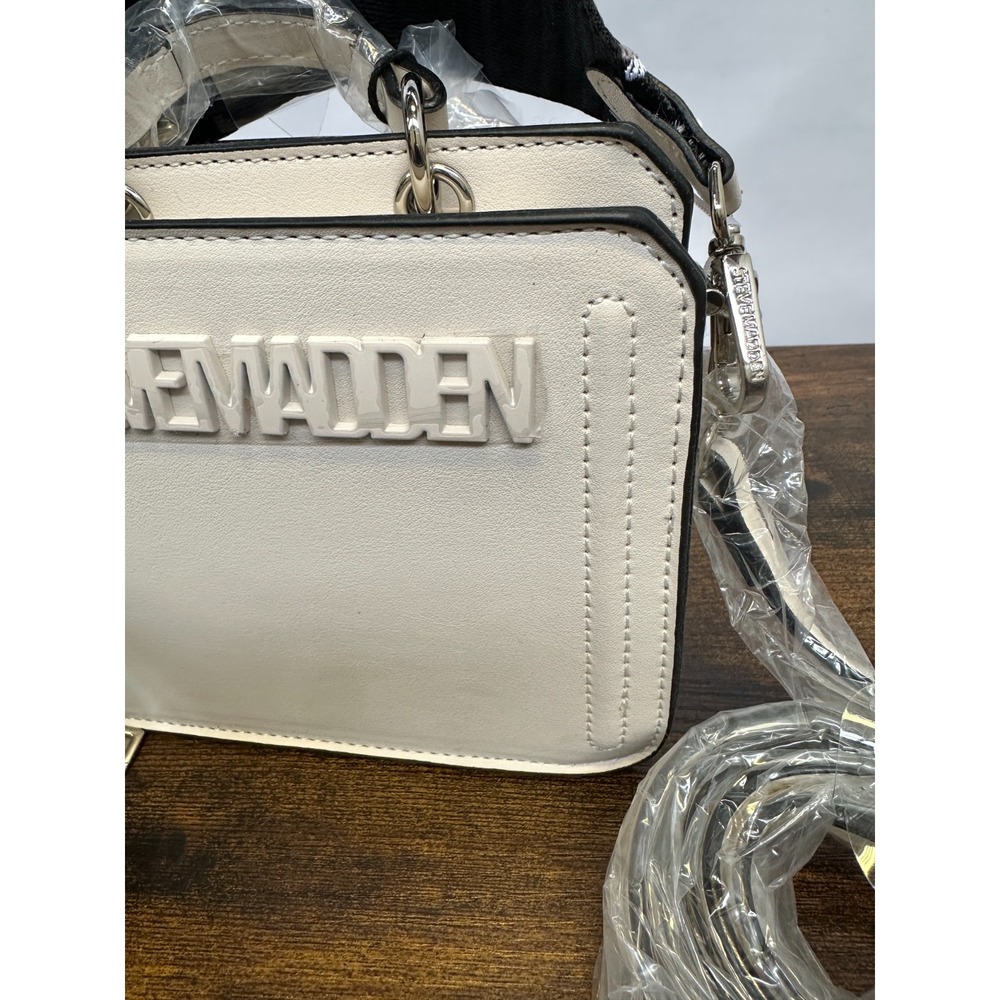 Steve Madden Bevelyn Mini Crossbody Bag w/ Logo Strap & Pouch One Size Vanilla - Picture 6 of 16